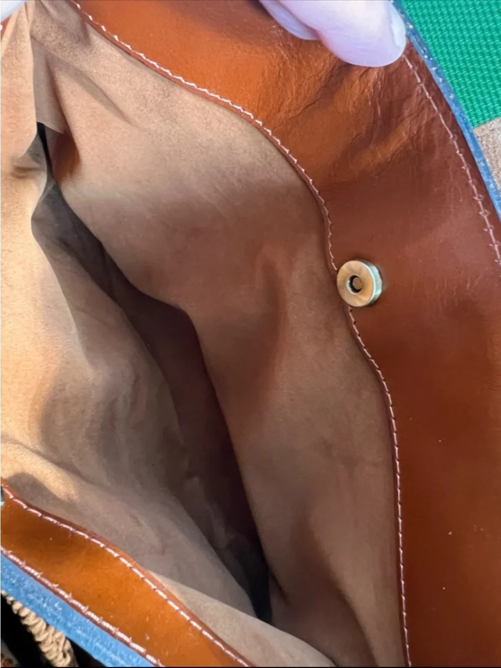Patricia Nash Embossed Floral Satchel in Cognac